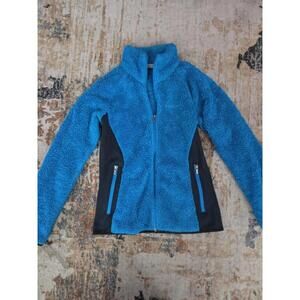 Columbia Blue Fleece Jacket Full Zip Womens Small